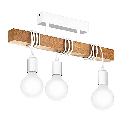 Lámpara de techo , Lámparas colgantes de 3 luces E27 Iluminación colgante industrial Lámpara de techo con forma de V - Luminaria de barra LOFT compatible con decoración de comedor de cocina Lámparas s