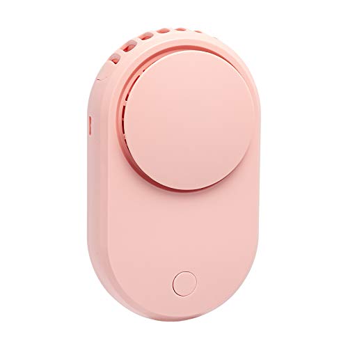 Feugole USB Mini Fan Air Conditioning Blower for Eyelash Extension Rechargeable Electric Fan Portable Small Dryer with 4 Sizes Cartoon Eyes Stickers (Pink)