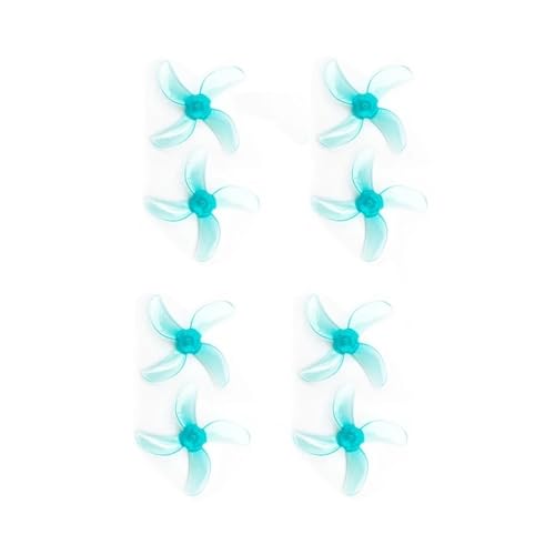 Drone de course FPV hélices 31 mm polycarbonate bleu 3 pales pour session freestyle en intérieur