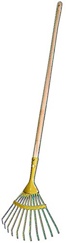 Preisvergleich Produktbild Connex Kinder-Laubbesen mit Stiel / Laubfeger / Laubfächer / Rechen / Fächerbesen / Rasenrechen / Garten / FLOR59270