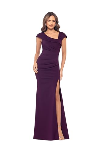 Image of Xscape Women's Xscape Women's Soutache Lace V-Neck Off the Shoulder Floor Length Dress