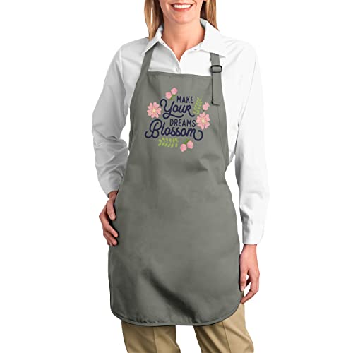 Tablier cuisine gris idée cadeau originale avec message de motivation