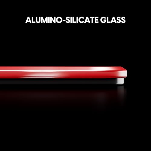 pulsar superglide glass gaming mouse pad v2 alumino-silicate glass surface anti-slip fully molded high-density silicone rubber 165in x 13in l red