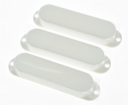 Coque de micro blanc scellé Kaish pour guitare Fender Strat finition soignée