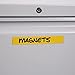 MasterVision Pack of 25, Magnetic Dry Erase Yellow Strips, .875