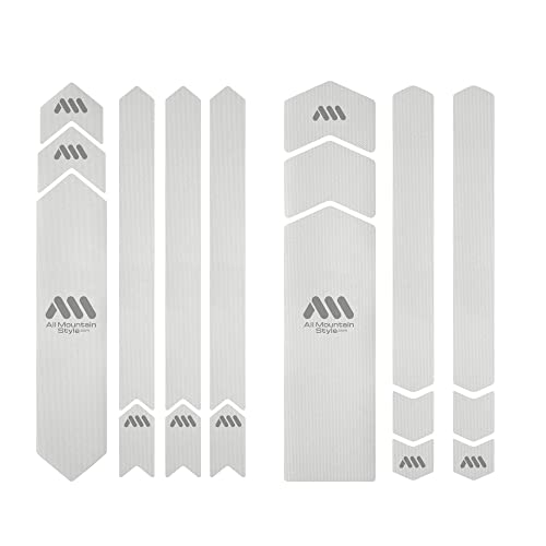 All Mountain Style Honeycomb High Impact Frame Guard Full - Bike Frame Protector Supports Universal Fitting - Helps Protect Your Bike From Scratches, Chips, Dings And Cable Wear (Clear/Silver) #TOP5