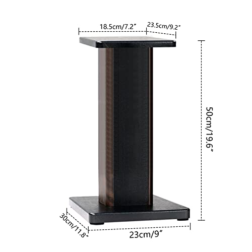Mayqmay 19.68 Inch(50Cm) Wood Speaker Stands For Home-Cinema Hifi Desktop And Satellite Speakers Monitor Stands, Enhanced Audio Listening Experience For Home Theaters (Pair) #TOP1