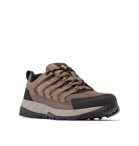Columbia Mens Strata Trail Low, Mud/Tangy Orange, 9 Wide