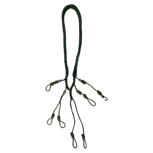 Cordón duck call lanyard verde trenzado ideal para jornadas de caza de patos