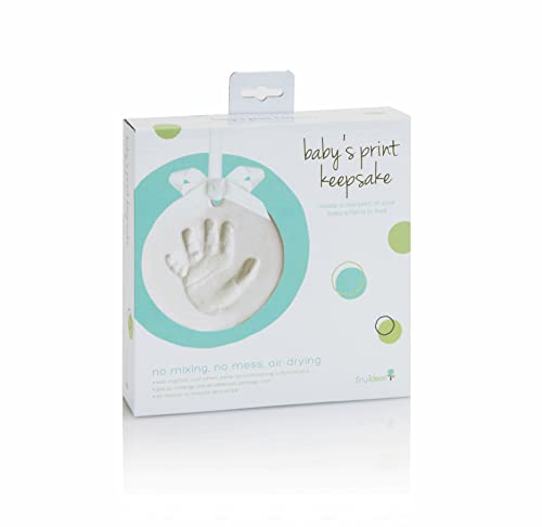 Tiny Ideas Baby Handprint Or Footprint Diy Keepsake Ornament Kit, Nursery Décor, Creative Baby Gift, Addition To Baby Registry, White #TOP5