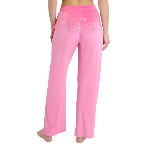 Image of Juicy Couture Women's Velvet Fleece Lounge Pajama Pant with Rhinestones