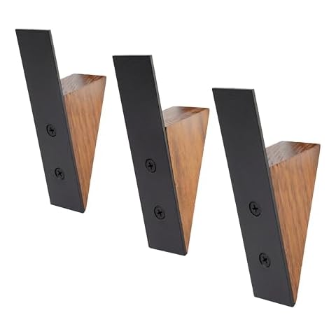 AVOCRAFTS Coat Hooks Heavy Duty Rustic Wood Wall Mounted Hanging Hooks for Hats,Coats, Towels, Keys, Bags, 4 Pack Cover