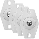 Healvian Ruedas Adhesivas Autoadhesivas Blancas Rodamiento de Bolas Juego de 4 Mini Ruedas para Cubos de Basura y Cajas de Almacenamiento Accesorio Móvil Silencioso y Resistente para Uso