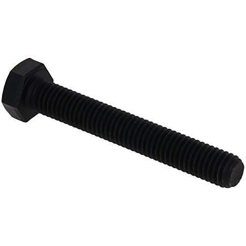 Image of Carbon Steel Hex Screw Bolts Hex Drive Fastener Rustproof Fully Threaded Metric Cap Bolts Black M8x55mm 5Pcs