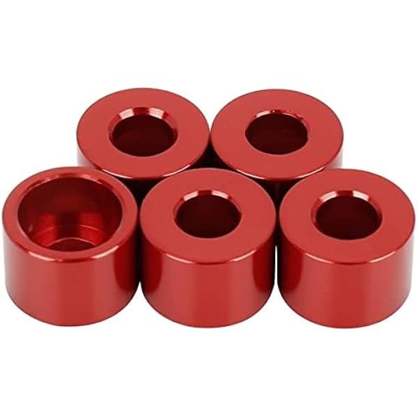 XYWHPGV 5 sztuk Motocykl 6mm Śruba Śruba Pokrywa Skrzynki Uniwersalne akcesoria mocujące Stop aluminium Czerwony(63e97 d7a35 2e0f4 0e608 ff4af bb33d