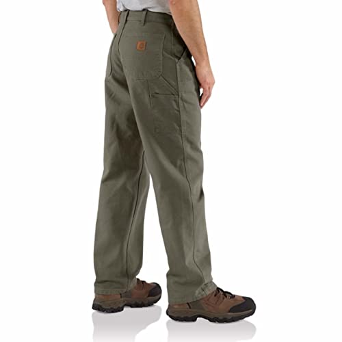Carhartt Mens Washed Duck Dungaree Work Utility Pants, Moss, 31W X 32L Us #TOP3