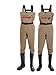 Men's and Women's Hiking Wading Pants Waterproof Waders for Outdoor Activities, Half-Length Fishing Waders Durable and Breathable Design Suitable for Hiking and Fishing Easy to Put On and Take Off(Bro