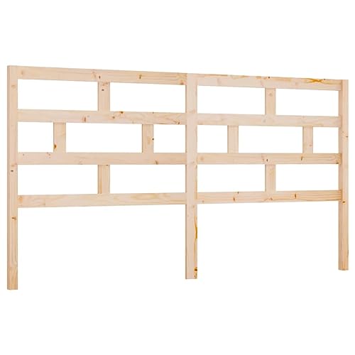 vidaXL Cabecero de Cama Cabezal Dormitorio Habitación Estructura Mobiliario Muebles Decoración Adorno 186x4x100 cm Madera Maciza de Pino
