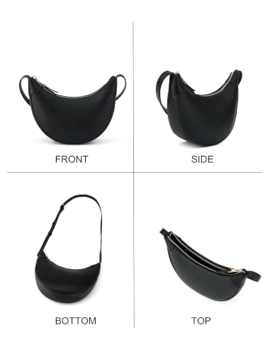 Image of Cresent Crossbody Bag for Women Purse Small Shoulder Sling Moon Bags | Trendy Vegan Leather Dumpling Hobo Bag for Casual Daily