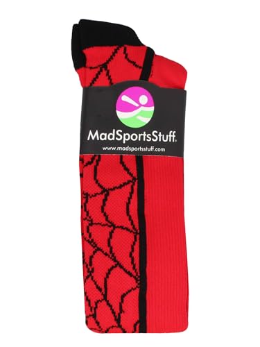 MadSportsStuff Spider Soccer Socks for Boys Girls Men Women Youth and Adult Over the Calf Black Widow2