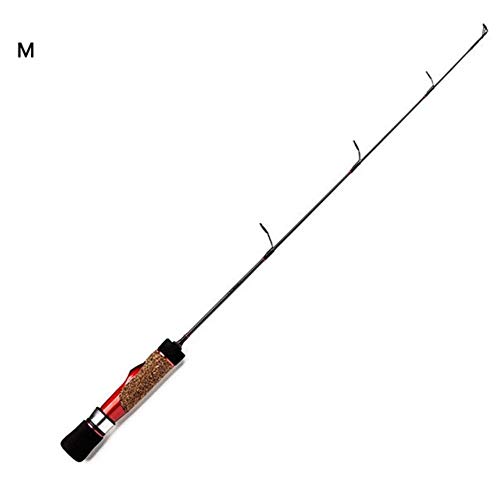 LLine Mini Winter Ice Fishing Rods Winter Carbon Lightweight Retractable Telescopic Pole For Freshwater Saltwater 1Pcs,Red,41cm
