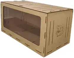 Gaiola para Hamster e Roedores com Comedouro, Marrom