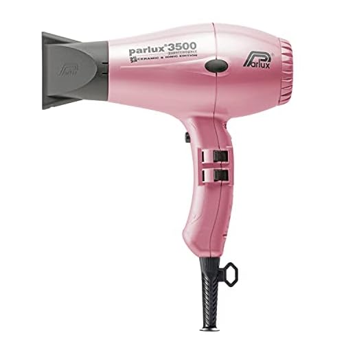 Parlux 3500 Super Compact - Asciugacapelli Professionale, Tecnologia Ionica e Ceramica, 2000W, Rosa