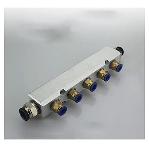 A Kit 30x30mm 5 Way Pneumatic Air Manifold Splitter with Push Fit Coupler