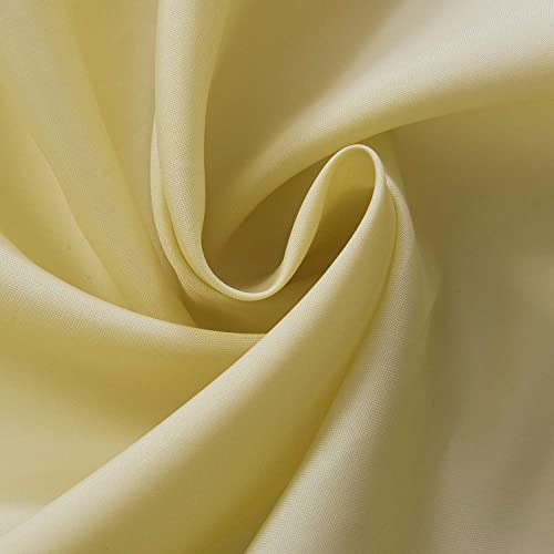 Jarl Home Waterproof Nylon Fabric Shower Curtain Or Liner Machine Washable & Breathable 72X84Inch (Standard Size) Light Yellow 1 Panel #TOP4