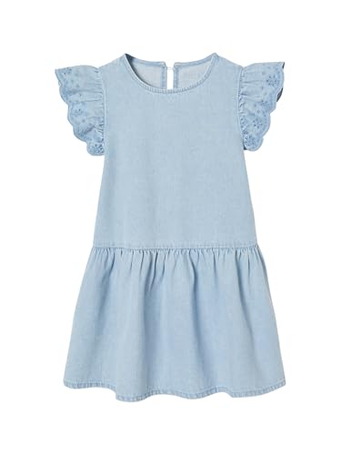 VERTBAUDET Robe Fille Denim Manches Courtes brodées Double Stone 10A