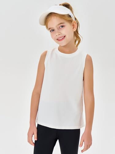 Haloumoning Girls Tank Tops Kids Sleeveless Athletic Lightweight Cute Summer Top Dancewear 5-14 Years2