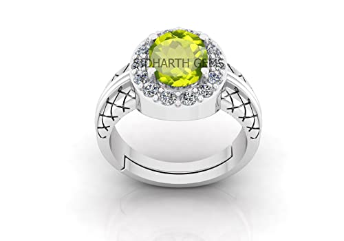 Bague péridot naturelle et argent sterling, l'excellence astrologique