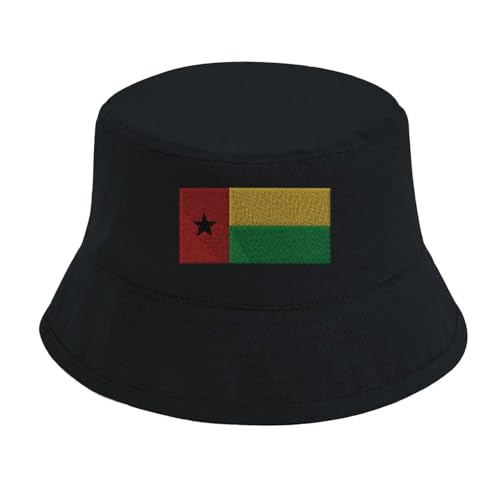 Chapeau bob drapeau de la Guinée en coton confortable pour supporters