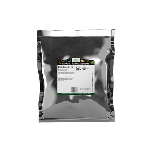 Frontier Co-op Organic Chai Green Tea, 1-Pound Bulk, Robust Combination of Green Tea & Spices, Great as Hot Tea, Fairtrade