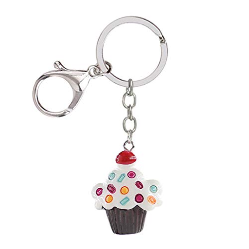 Preisvergleich Produktbild Skyeye Kuchenform Harz Anhänger Schlüsselbund Keychain Rucksack Anhänger Mädchen Schlüsselanhänger Handy Auto Ornamente Zubehör Taschenanhänger Schwarz