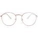 Blue Light Blocking Glasses for Women Men Retro Round Clear Lens Anti Blue Ray Computer Game Eyeglasses Circle Metal Frame Eyewear (Rose Gold)