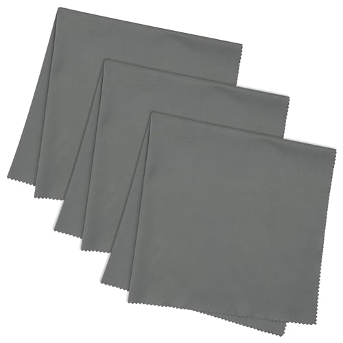 JUNRO 3-Pack 16x16 Inch Extra Large Lint-Free Microfiber Cleaning Cloths for Laptop, LCD TV...