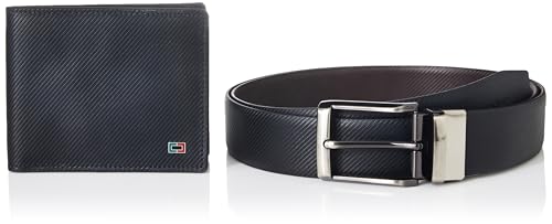 Image of Peter England Men's Reversible Leather Belt & Leather Wallet Combo - Premium Set