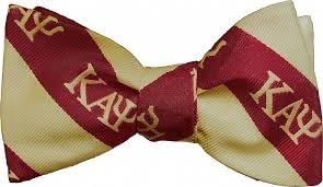 Kappa Alpha Psi Greek Letter Bow Tie. Comes in Crimson & Cream.