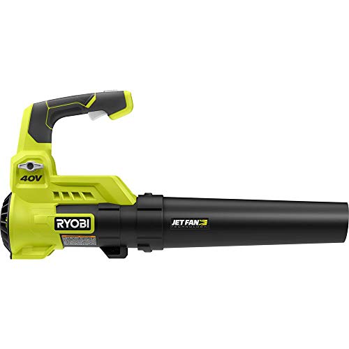 RYOBI 110 MPH 525 CFM 40-Volt Lithium-Ion Cordless Variable-Speed Jet Fan Bare Tool Leaf Blower, Battery and Charger Not Included