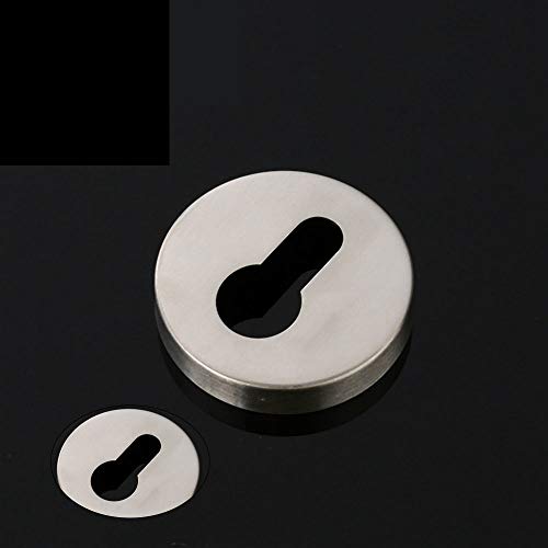 Schlüssellochabdeckungs-Set, runde Rosetten, Einsteckschlossabdeckung mit Sockel für europäische Standardschlösser (Edelstahl)