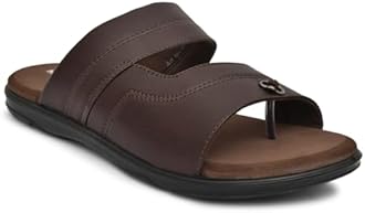 HEALTH FIT Men's PU Diabetic & Orthopedic Slipper Flip Flop