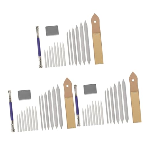 HOMSFOU 3pcs Retractable Erasers Steadler Erasers Blending Paper Stumps Art Drawing Stump Sketch Tools Art Erasable Sandpaper