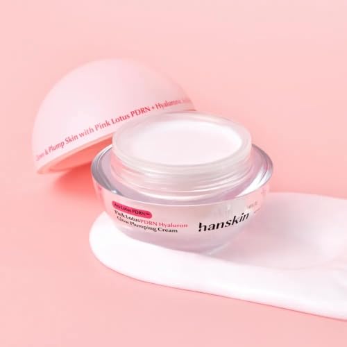 Image of Hanskin PDRN Cream, Pink Lotus PDRN Plumping Face Moisturizer, 1.69 fl oz