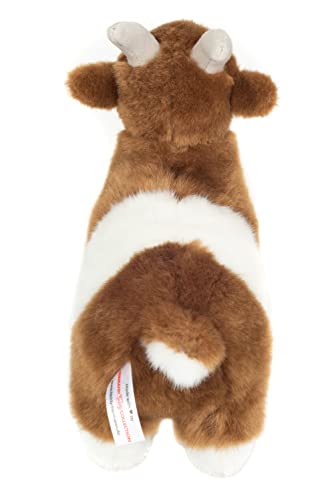 Teddy Hermann 91719 Ziege braun/weiß 22 cm, Kuscheltier mit idealem Recyclinganteil (Füllmaterial)