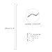 MECCANIXITY 15pcs 304 Stainless Steel 1.2x260mm Z Push Rods Parts, 15pcs Nylon Control Horns for DIY RC Car Boat Airplane Helicopter Model Replacement, Silver