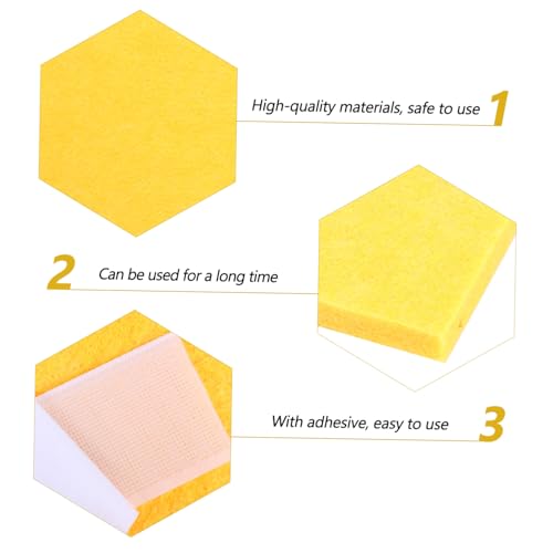 Panel acústico de absorción de fieltro amarillo 5 piezas para salas Ktv y música miniatura 3