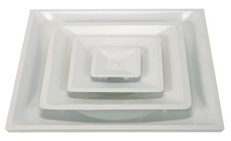 Diffuser, 3-Cone, Duct Size 8", White