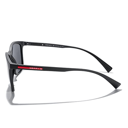 MERRY'S Square Polarized Sunglasses for Men Women Ultralight Shades Driving Fishing Golf UV400 S86684