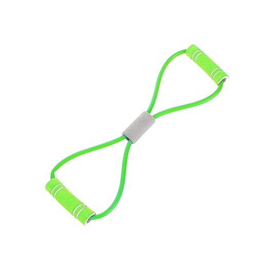 Kyman Rally de Gel de Resistencia de la Yoga de la Aptitud 8 Palabra de Fitness Muscular Ejercicio de Cuerda ampliador del Pecho Banda de Goma elástica Ejercicio Verde